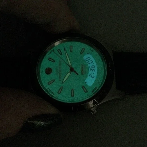 Timex Expedition Watch Men Indiglo 37mm Green Dial Analog Digital New Battery - Picture 3 of 15